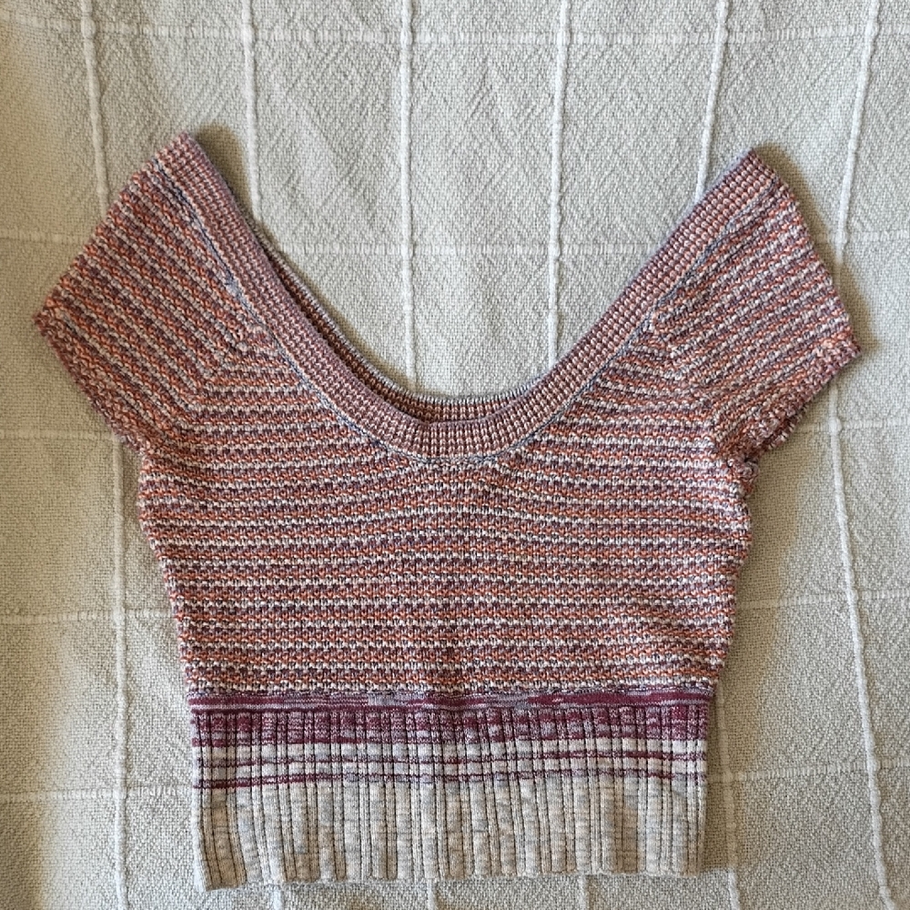 Free People Multicolor Striped Crop Top